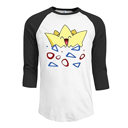 Fashion Men's Pokemon Togepi T Shirts Black Size L