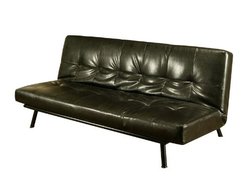Simmons Monaco Euro Convertible Sofa - Black