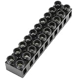 uxcell 端子台　バリアターミナルブロック　金属　　ブラック　一個入り　シェル