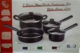 7 Piece Non-stick Cookware Set with Glass Lids