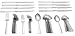 Cambridge Silversmiths Salem 40-Piece Flatware Set with Oak Tray, Service for 8