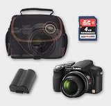 Panasonic Lumix DMC-FZ18 Noir Appareil photo num�rique bridge accessoires inclus -Etui Bilora 236-1 Pro Digital - ExtreMemory Carte 4 GB SDHC Classe 6 - Batterie Carat Li-560, CGA-S006 750mAh