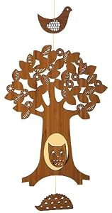 Petit Collage Bamboo Mobile - Tree Friends