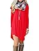 DEARCASE Women's Long Sleeve Casual Sweater Tunic Floral Dress Chain Safflower Medium V-Neck Spring Loose Fall Winter Stretch A-Line Wedding Guest Knee Length Jersey Flowy Swing Tshirt Dresses
