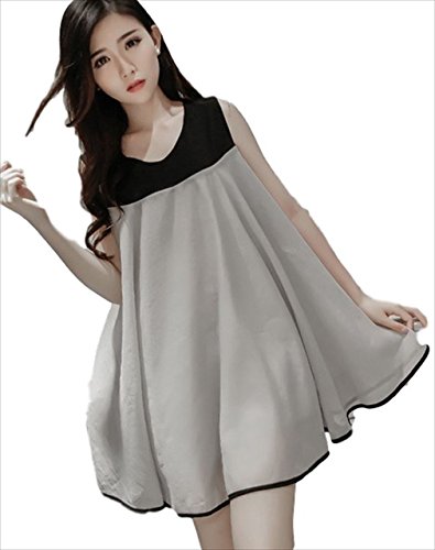 (フムフム) fumu fumu 2016 秋 シフォン ワンピース ( 二次会 ドレス パーティー ) Vネック Aライン きれいめ コーデ ホワイト グレー 白 結婚式 M L XL XXL