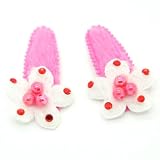 White / Baby/ Toddler /Girl Flower Shaped with Shiny Decorative Hair Clip (1748-3)