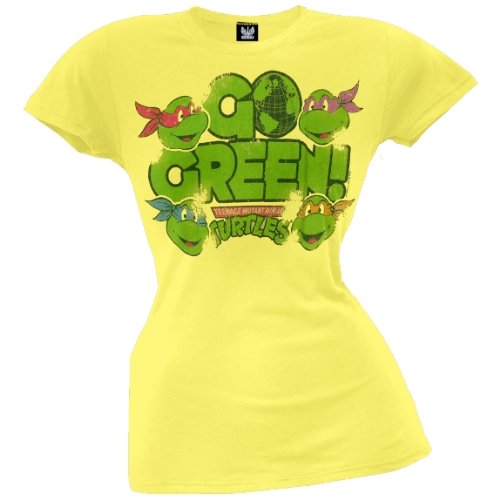  TMNT - Go Green Juniors T-Shirt