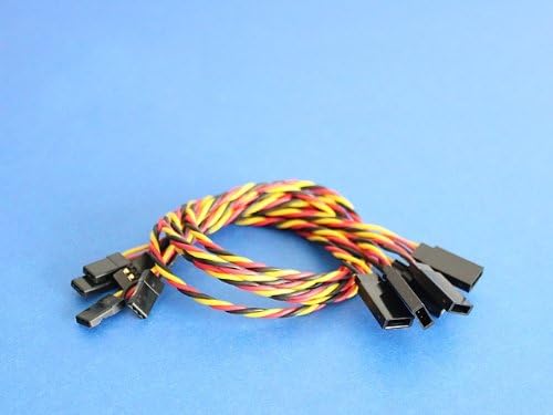 5 PCs 30CM 11.8 inch RC Servo Twisted Extension Leads 22awg JR Hitec Q2008