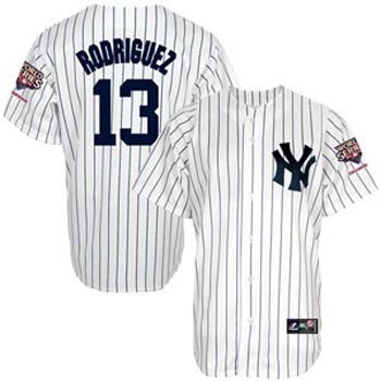 Alex Rodriguez Yankees Replica Jersey with World Series Champions Patch - L