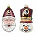 Washington Redskins Santa Cap and Top Hat Snowman Ornaments