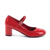 2" (5 cm) Schoolgirl Shoes Sizes:6-12 Black Red White