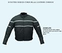 Men's Cordura & Leather Combo Scooter Jacket