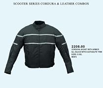 Men's Cordura & Leather Combo Scooter Jacket