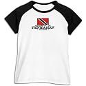 T-Shirt Raglan Woman White " Property Of Trinidadian Nation / Flag Transfer " Trinidad And Tobago Country