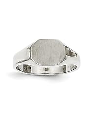 14k White Gold Childs Signet Ring