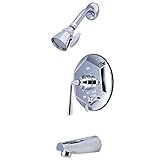 Kingston Brass KB46310ZL Metropolitan Tub and Shower Faucet with Diverter, Polished Chrome [並行輸入品]