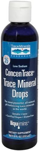 Low Sodium ConcenTrace Minerals Drops: 8 ounces by Liquimins