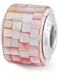Sterling Silver Reflections Pink Mother of Pearl Mosaic Bead