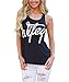 Mansy Women's Letter printed Wifey Tank Top ,Black,Small