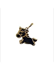 14k Yellow Gold, Horse Pendant Charm 17mm Wide