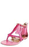 Ultima Feather Ankle Flat Sandals FUCHSIA
