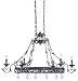 Eurofase 14588-013 Oxford 6-Light Pot Rack Chandelier, Burnt Sienna