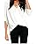 TomYork V Neck Ruffle Loose Fit Blouse Top