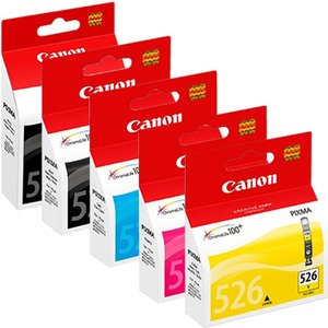 Canon CLI-526 Set 5 Canon Originalpatronen: je 1 x PGI-525BK, CLI-526BK, CLI-526C, CLI-526M, CLI526Y für Canon