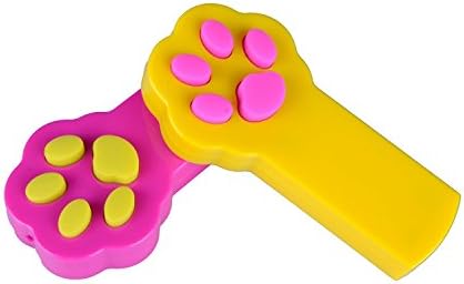 Paw Style Cat Catch the Interactive LED Light Pointer Exercise Chaser Toy Pet Scratching Training Tool,Pack of 2