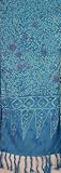 10 X 66 Rayon Batik Scarves - 4 Blue Florals