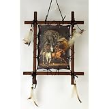 Framed Indian BRAVES Picture Native American Art 9 x 11 (including frame) Reproduction