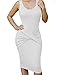 Newfits Womens Striped Zig Zag Scoop Neck Chevron Print Tank Maxi Long Dress (M, Pink)