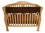 Trend-Lab Crib Wrap Rail Guard for Long Rail, Brown Fleece