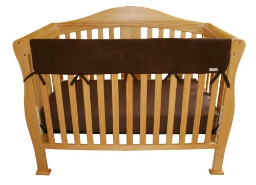 Trend Lab CribWrap Fleece Rail Cover for Long Rail, Brown, Wide