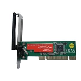 54 MBPS WIFI WIRELESS PCI LAN PC ADAPTER CARD 802.11G for Windows XP, Vista, 7 and Linux