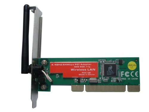 54 MBPS WIFI WIRELESS PCI LAN PC ADAPTER CARD 802.11G for Windows XP, Vista, 7 and Linux