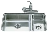 KOHLER K-3352-NA Undertone High/Low Undercounter Kitchen Sink