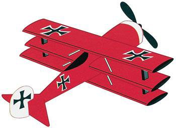 Childrens Toyshop  Toys : Go Fly A Kite 3' Red Baron Triplane Kite