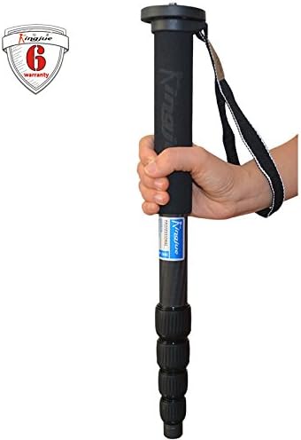 Kingjue Monopod Professional Carbon Fiber Portable Selfie Tripod 5 Section For DSLR Camera Max Loading 12kg