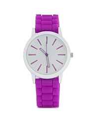 HACBIWA Women Girls Ladies Silicone Purple Candy Color Cute Design Jelly Wrist Watch