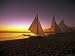 Sailboats on the Beach of Boracay, Philippines Photographic Poster Print by Dorian Weber, 16x12