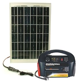 20 Watt Solar Laptop Charging Kit with Duracell 300 Powerpack
