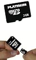 Platinum Micro Secure Digital (microSD) Speicherkarte 2 GB inklusive Adapter