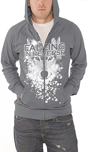 falling in reverse wolf face new official men zipped hoodie all sizes