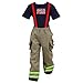 Personalized Firefighter Toddler Tan 2-Piece Outfit (3T)