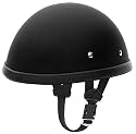 E Z Rider Flat Black Matte Skull Cap Novelty Motorcycle Helmet - Medium