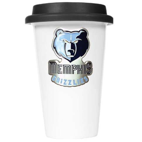 Memphis Grizzlies Ceramic Travel Cup (Black Lid)