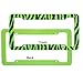 OxGord 1pc Plastic License Plate Frame with Zebra/Tiger Stripes, Light Green & Black