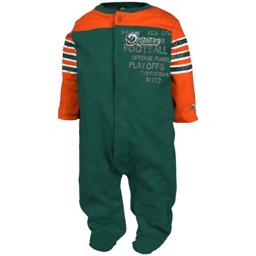 Gerber Miami Dolphins Infant Aqua-Orange Sleep 'n Play Sleeper (3-6 Months)