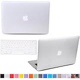Soundmae® Hot Sale Matt Hard Protector Case Snap Protective Cover + Keyboard Skin for Macbook Air 13" - Fits Model A1369/a1466a( White)